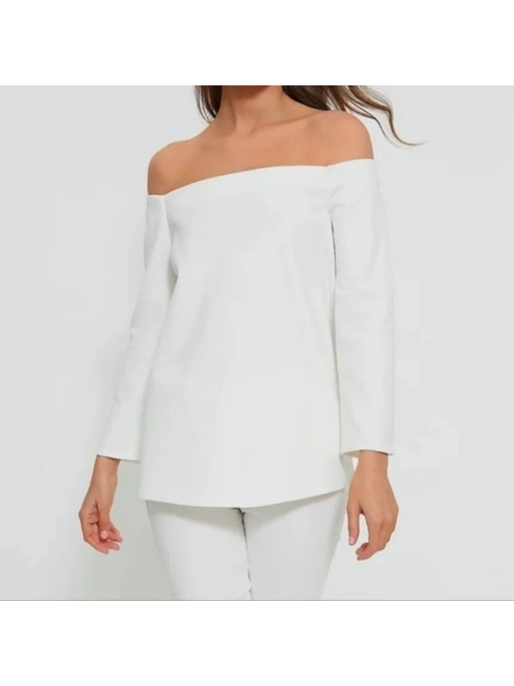 Tuckernuck White Miranda Off the Shoulder Blouse Top NWOT Size XS